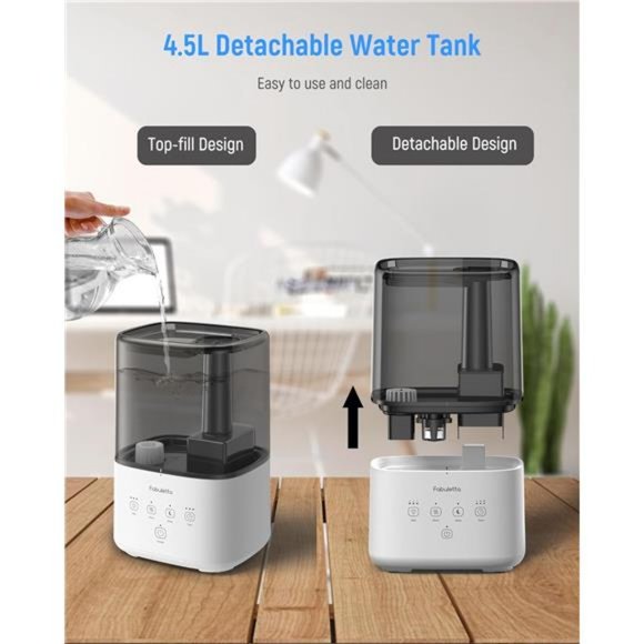 4.5L Top Fill Air Humidifier Warm and Cool Mist Large Room for home - Picture 8 of 8